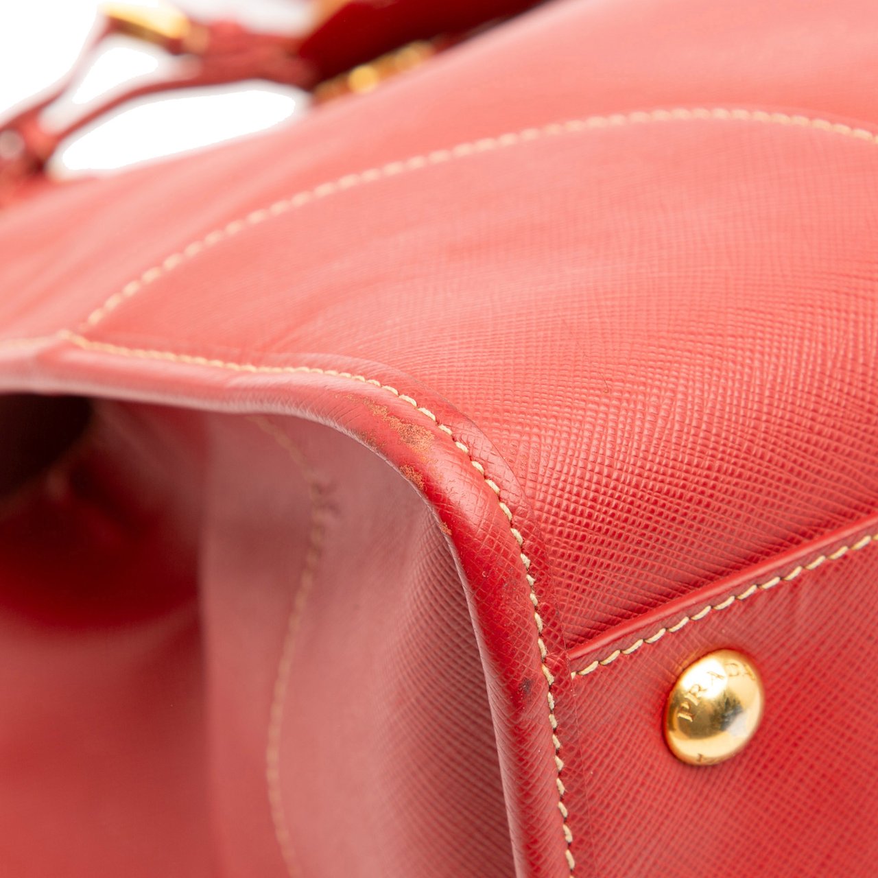 Prada Saffiano Lux Shopping Tote Rood