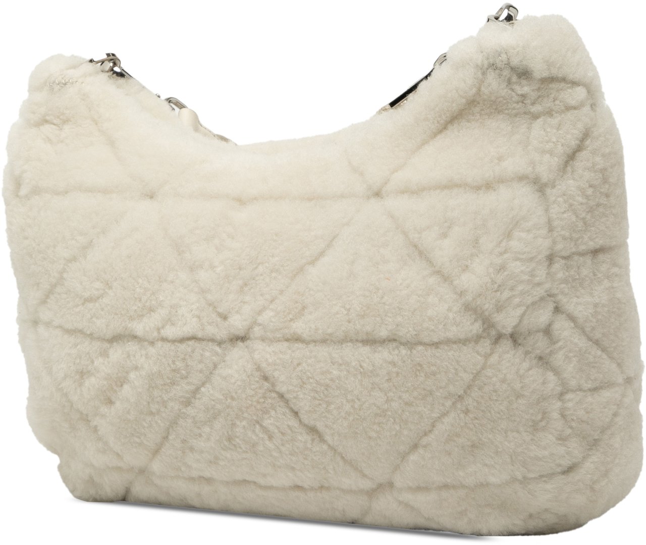 Prada Quilted Shearling Padded Crossbody Wit