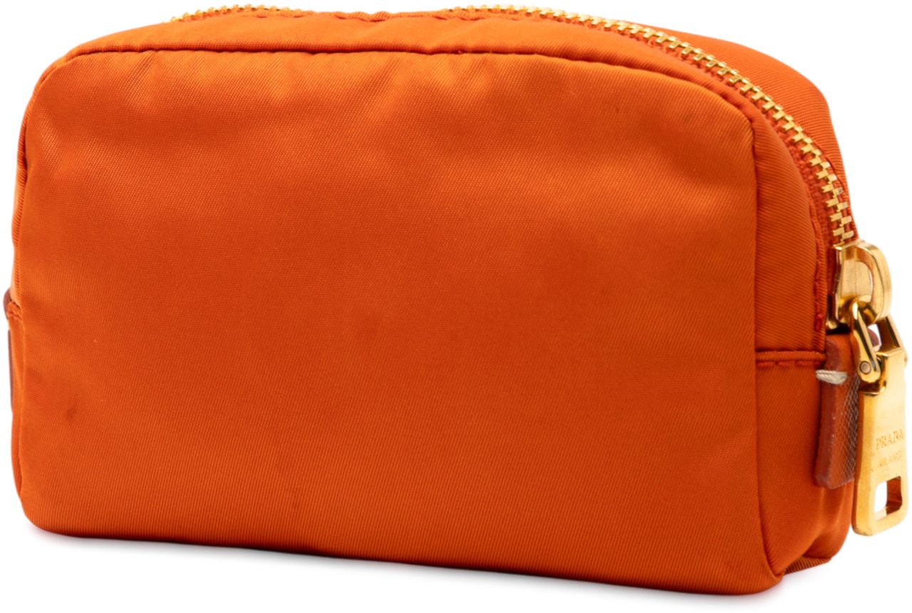 Prada Tessuto Cosmetic Pouch Oranje