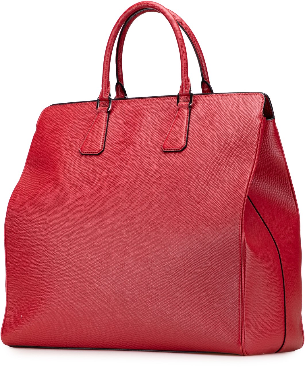Prada Saffiano Cuir Tote Rood