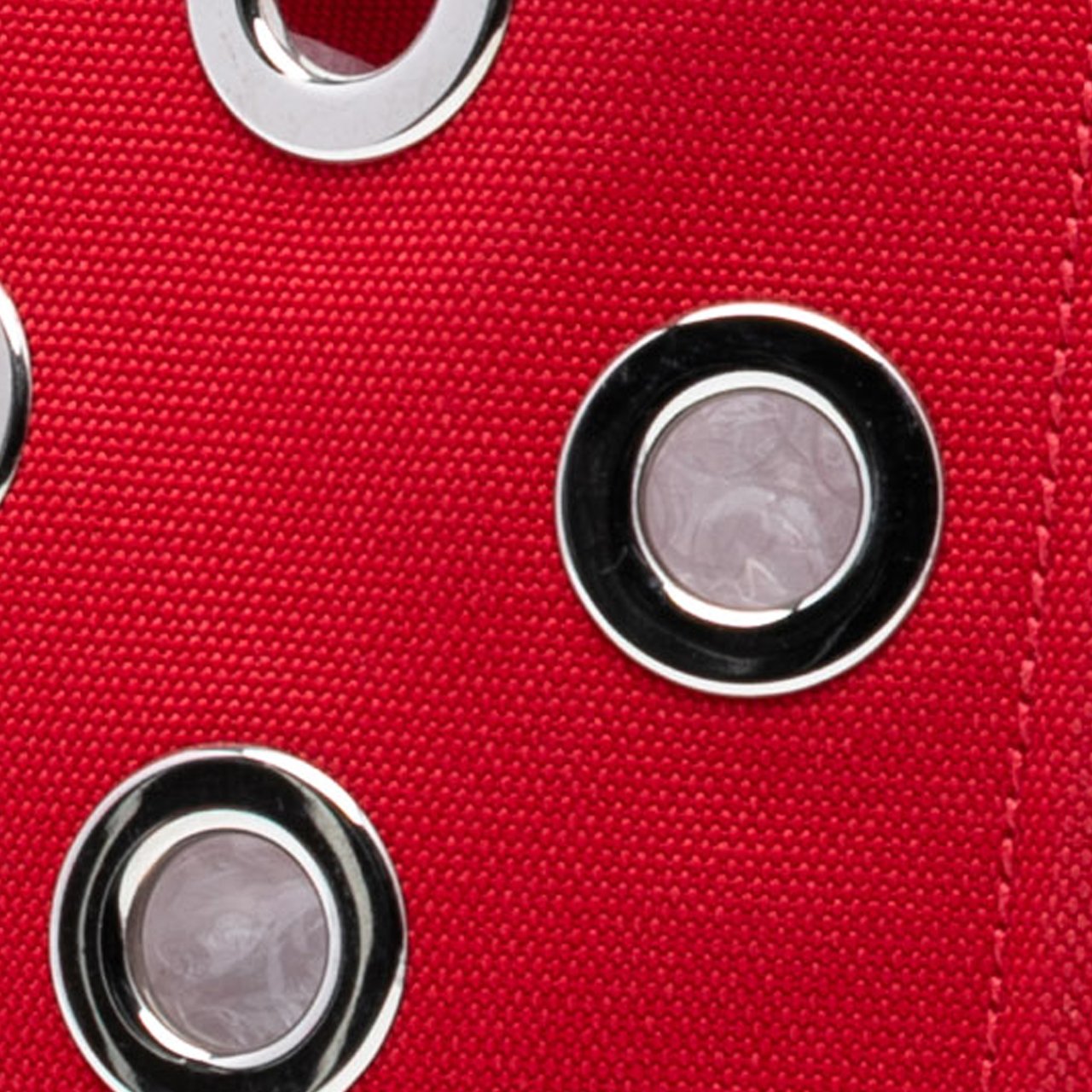 Prada Small Canvas Canapa Grommet Satchel Rood