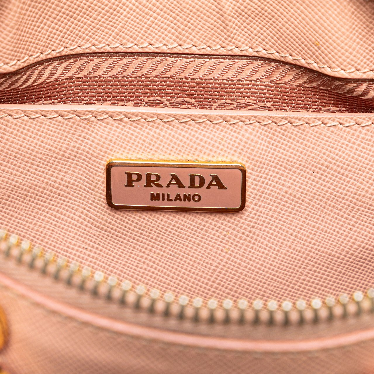 Prada Mini Saffiano Lux Promenade Satchel Roze