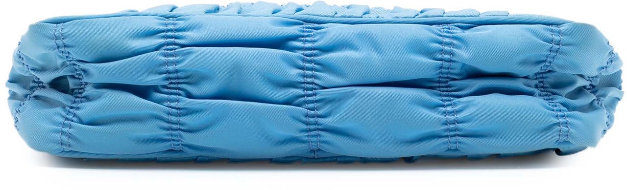 Prada Tessuto Gaufre Re Edition Shoulder Bag Blauw