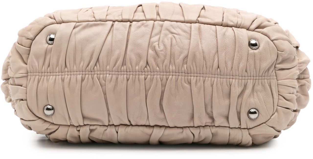 Prada Nappa Gaufre Satchel Bruin