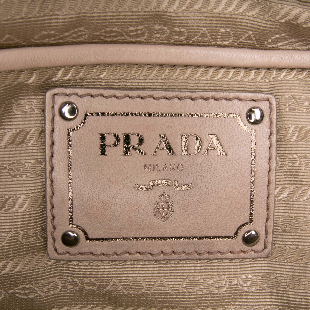Prada Nappa Gaufre Satchel Bruin