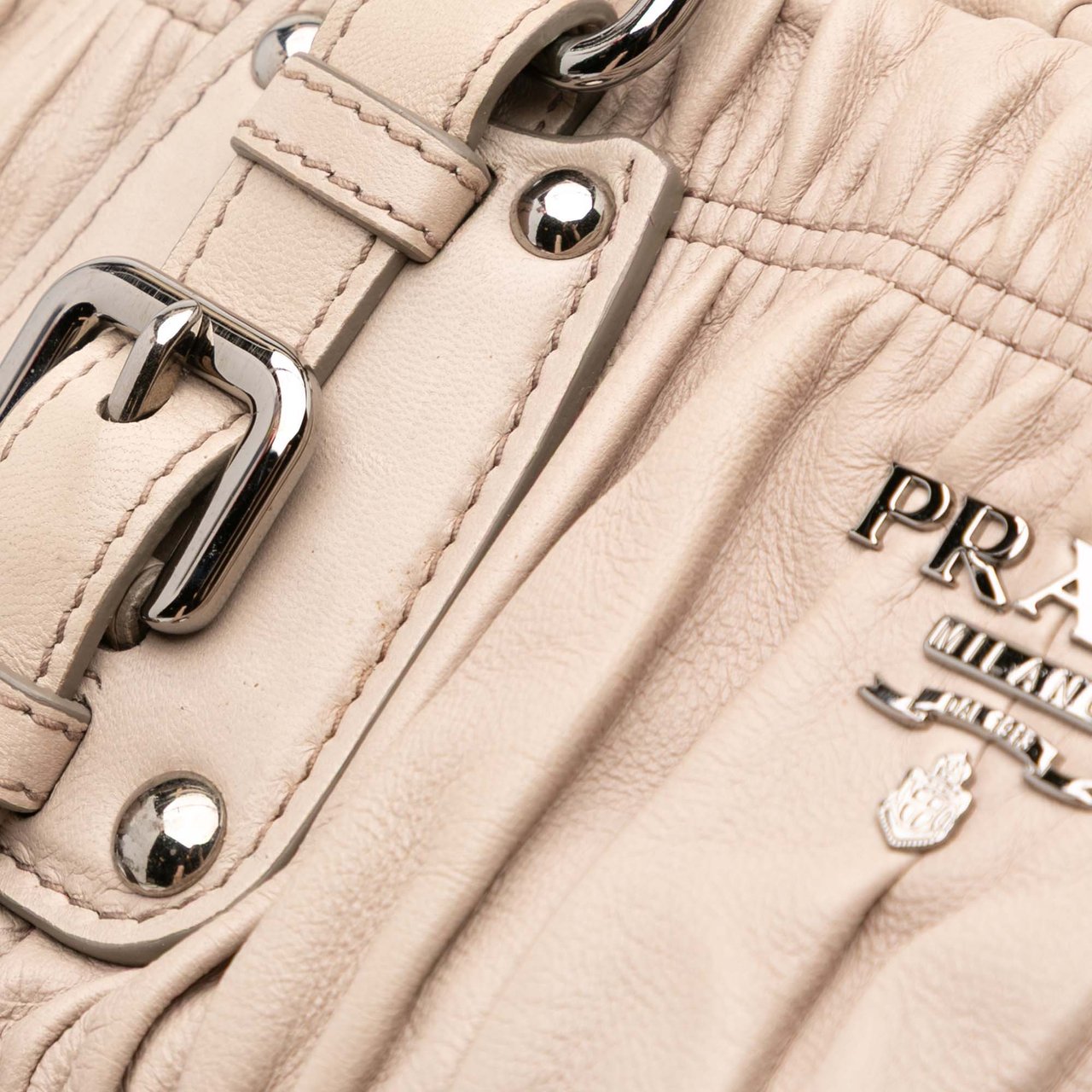 Prada Nappa Gaufre Satchel Bruin