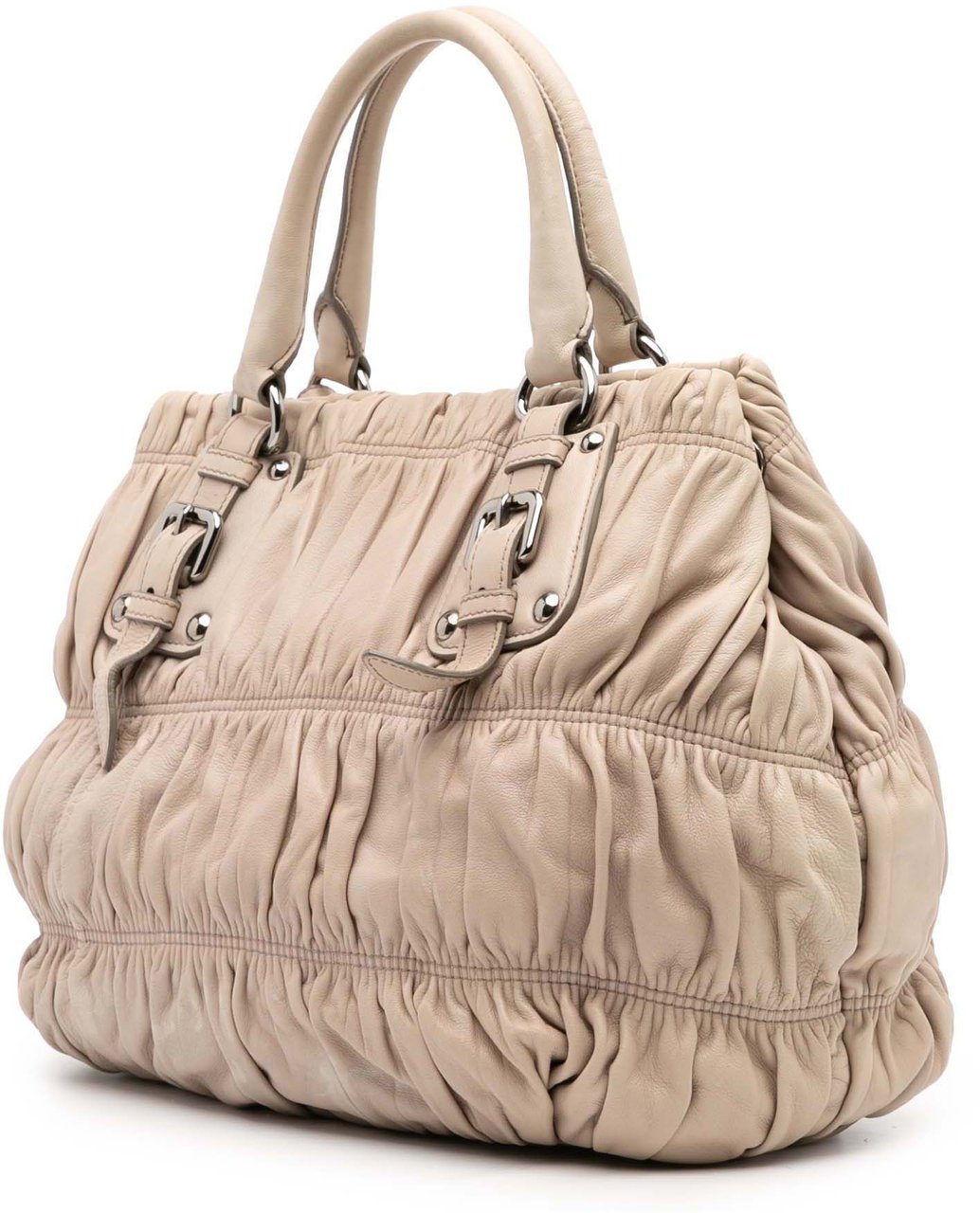 Prada Nappa Gaufre Satchel Bruin