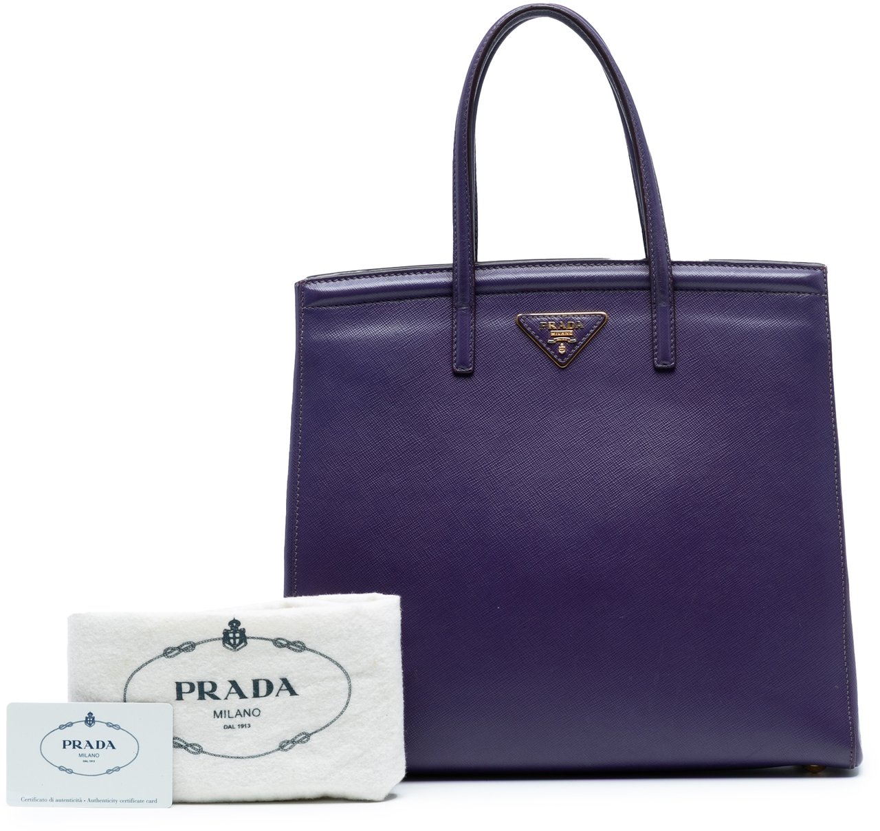 Prada Saffiano Lux Satchel Paars