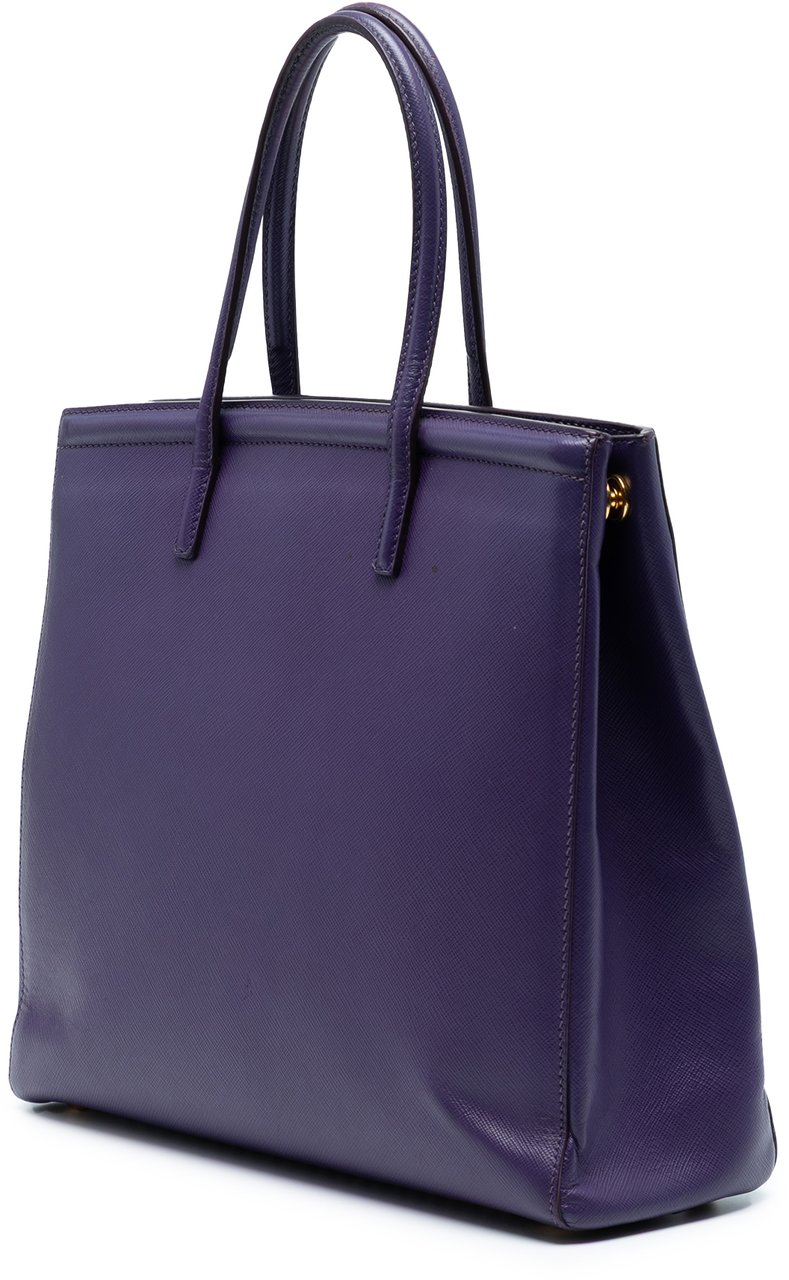 Prada Saffiano Lux Satchel Paars