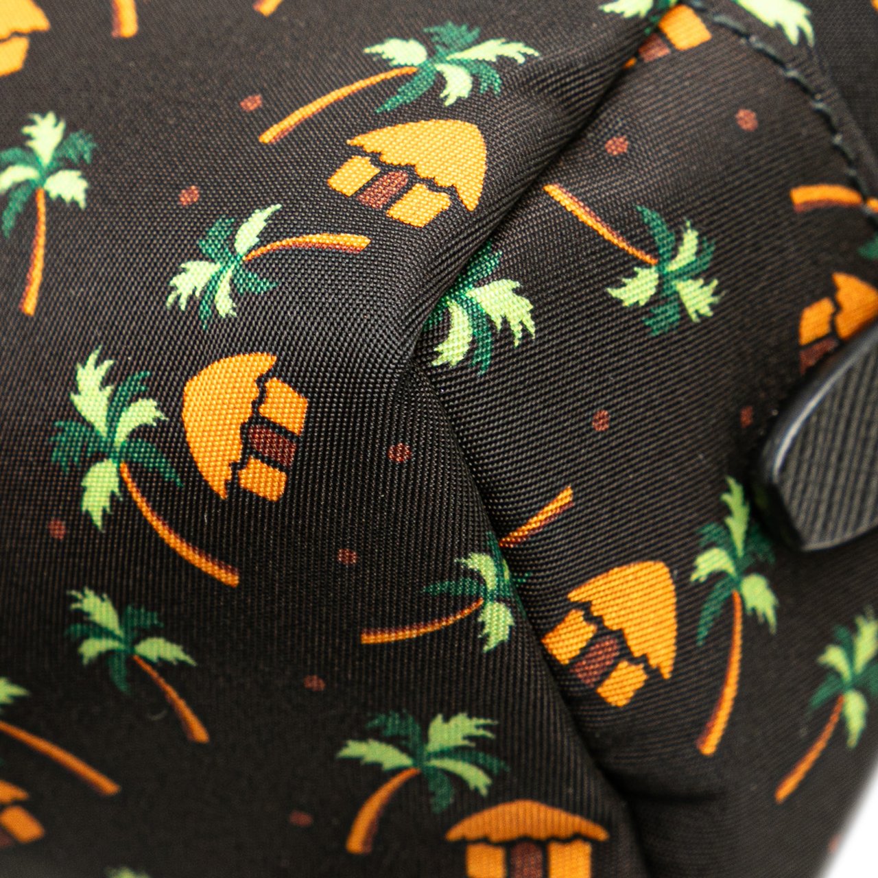 Prada Small Tessuto Saint Palm Cosmetic Pouch Zwart