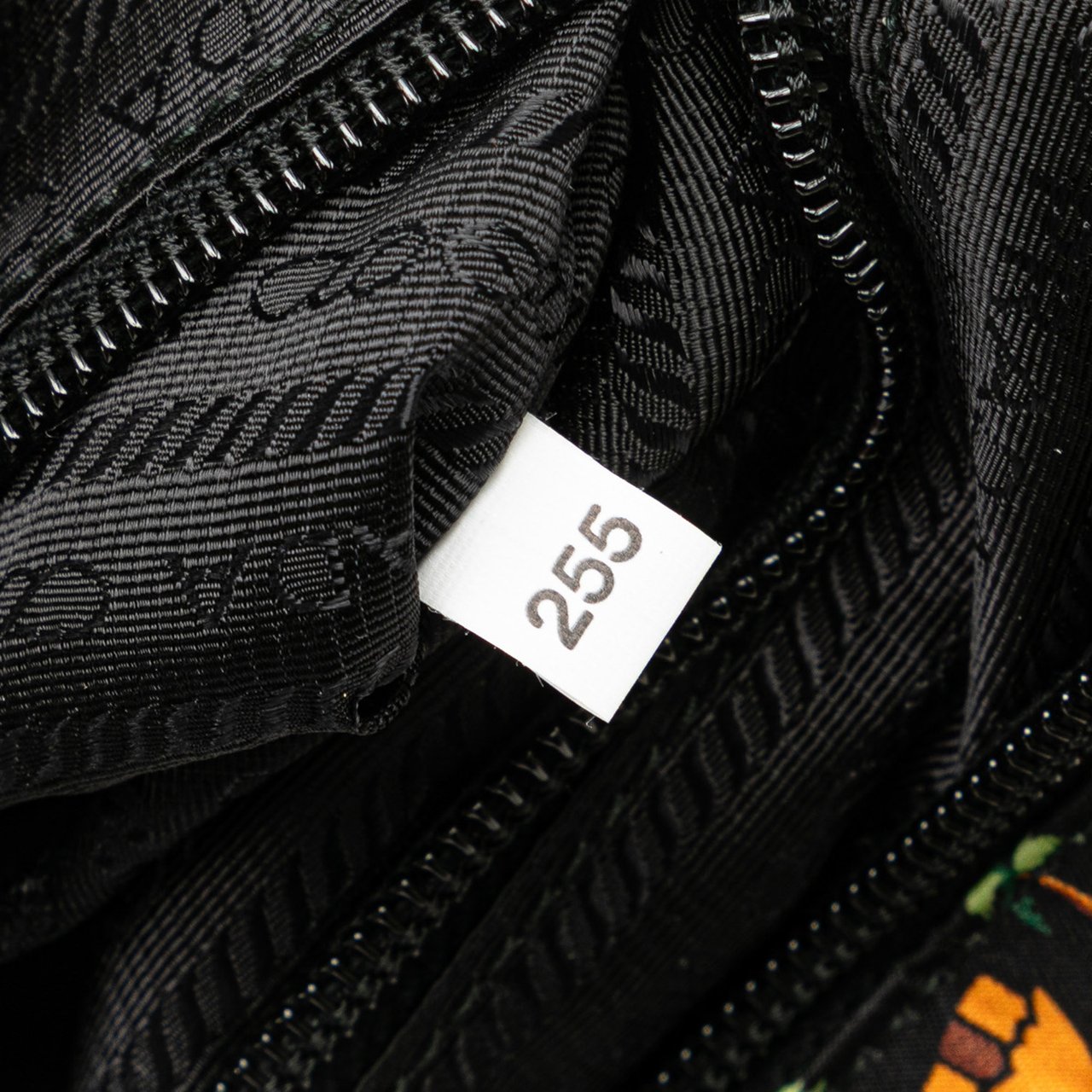 Prada Small Tessuto Saint Palm Cosmetic Pouch Zwart