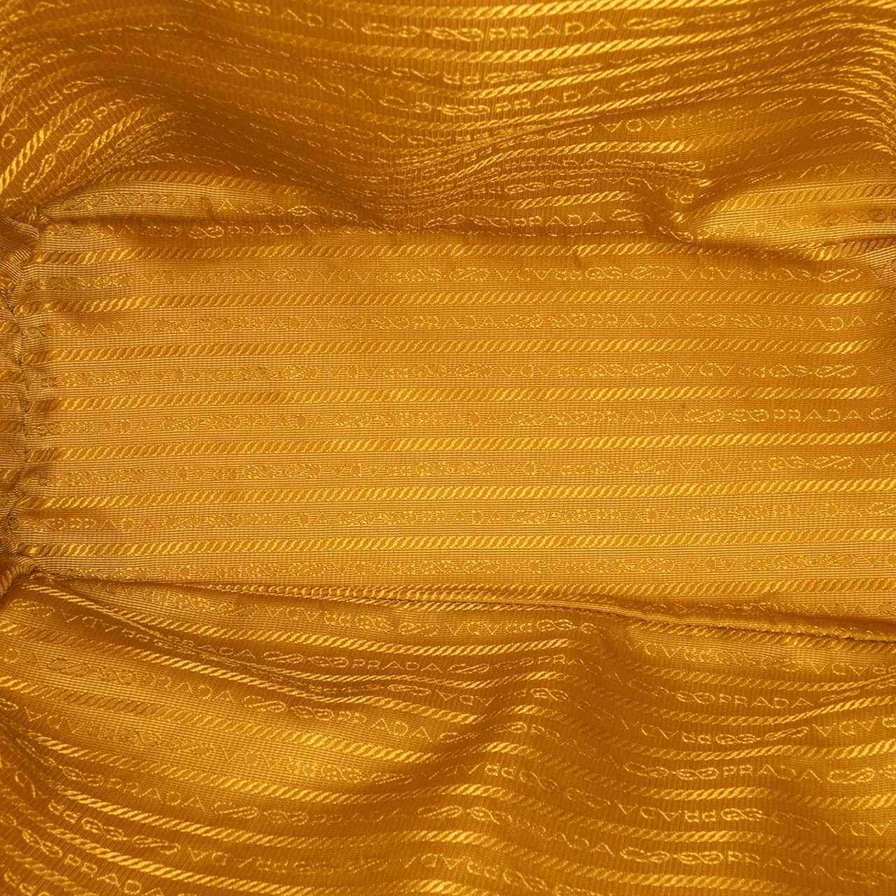 Prada Vitello Daino Side Zip Open Convertible Tote Geel