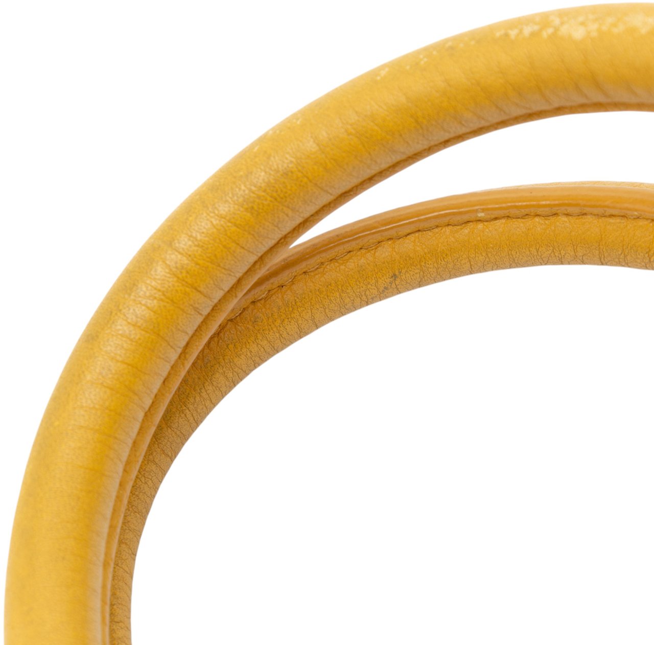 Prada Vitello Daino Side Zip Open Convertible Tote Geel