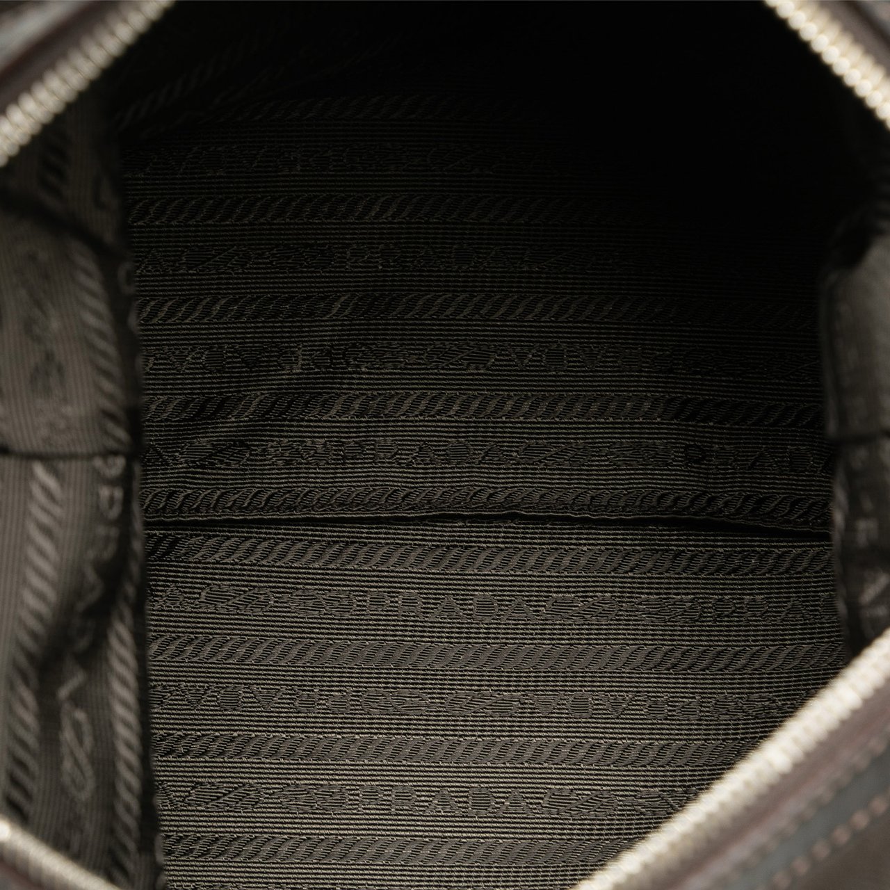 Prada Canapa Logo Canvas Pouch Bruin