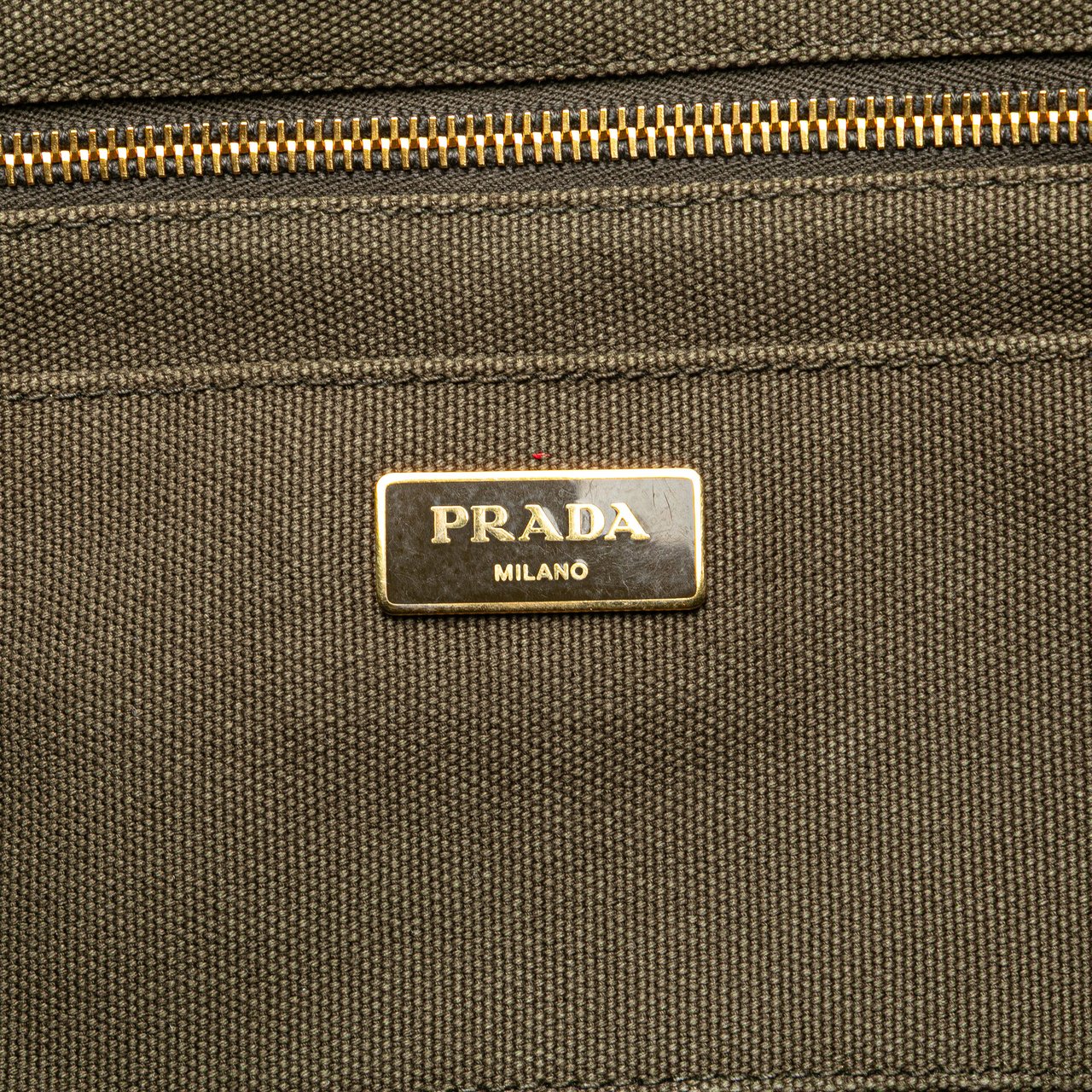 Prada Canvas Canapa Logo Satchel Bruin
