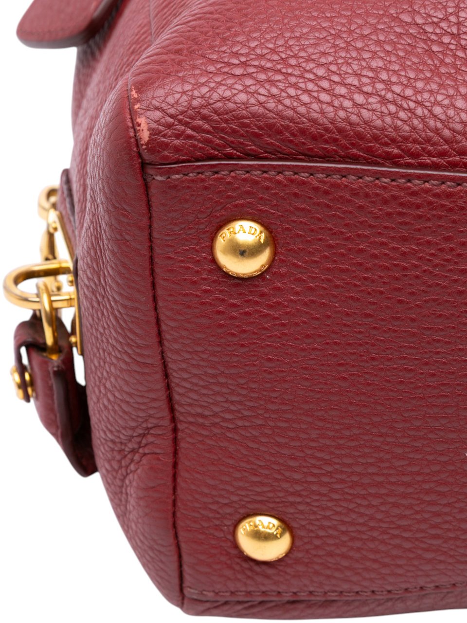 Prada Vitello Daino Bauletto Rood
