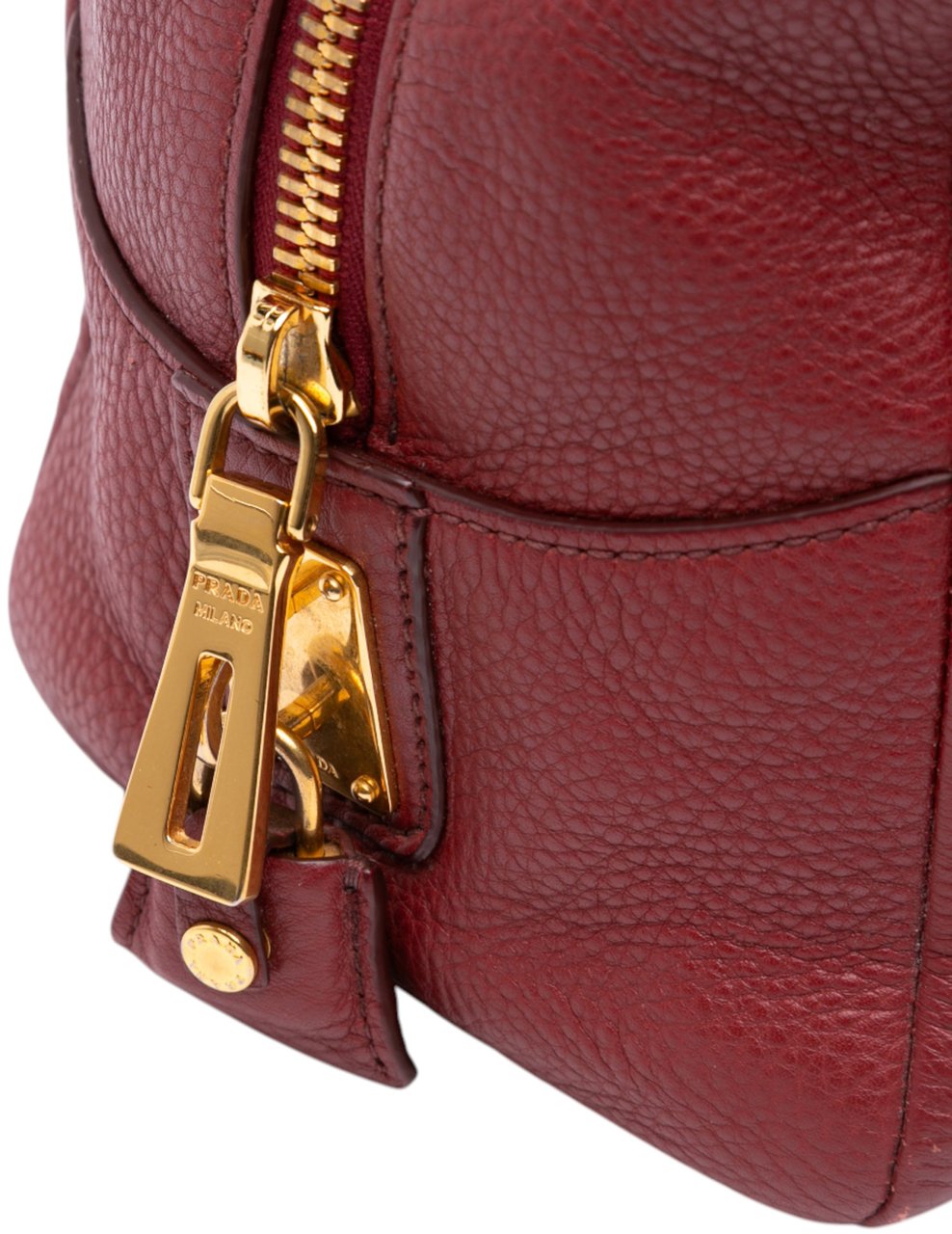 Prada Vitello Daino Bauletto Rood