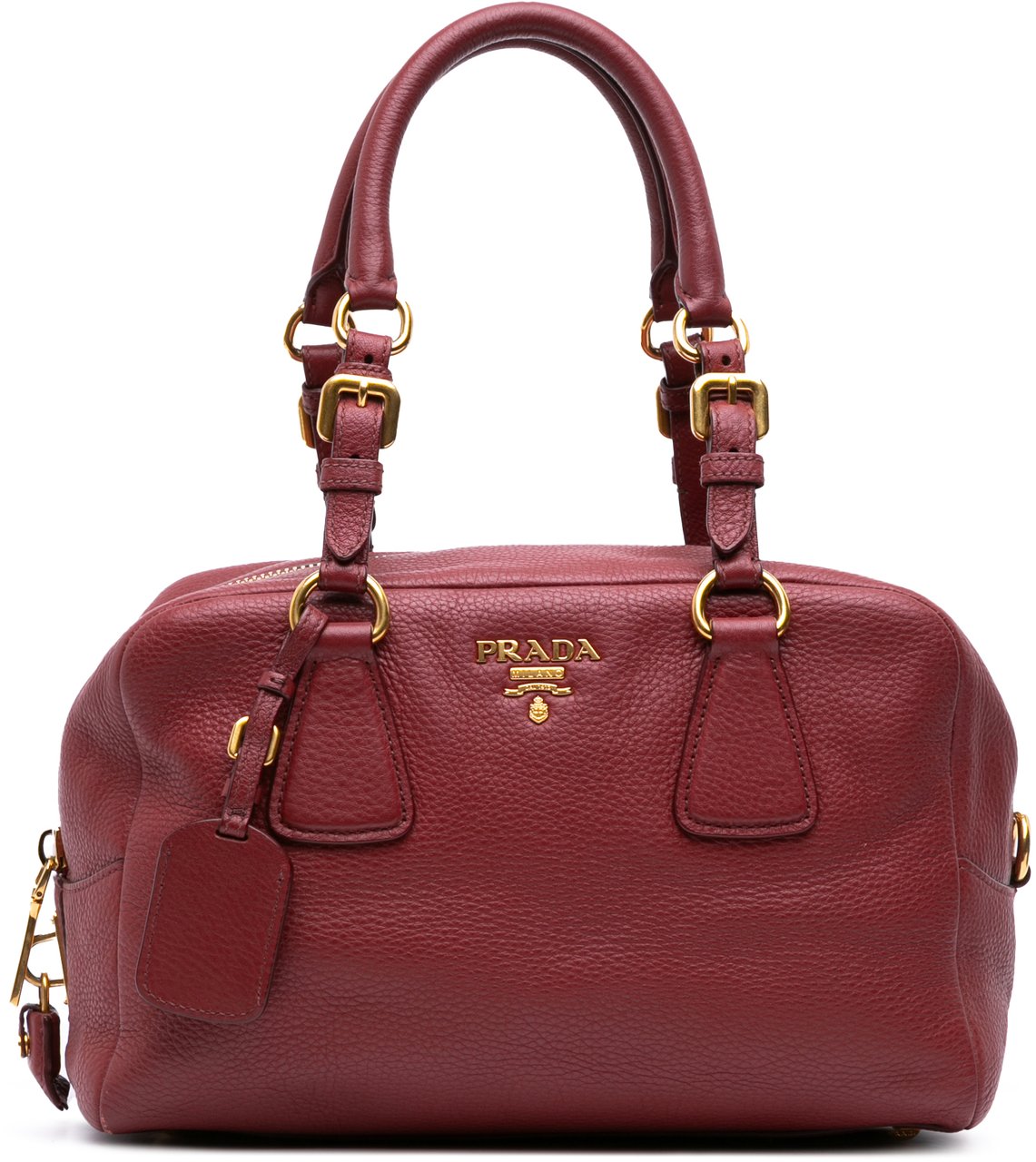 Prada Vitello Daino Bauletto Rood