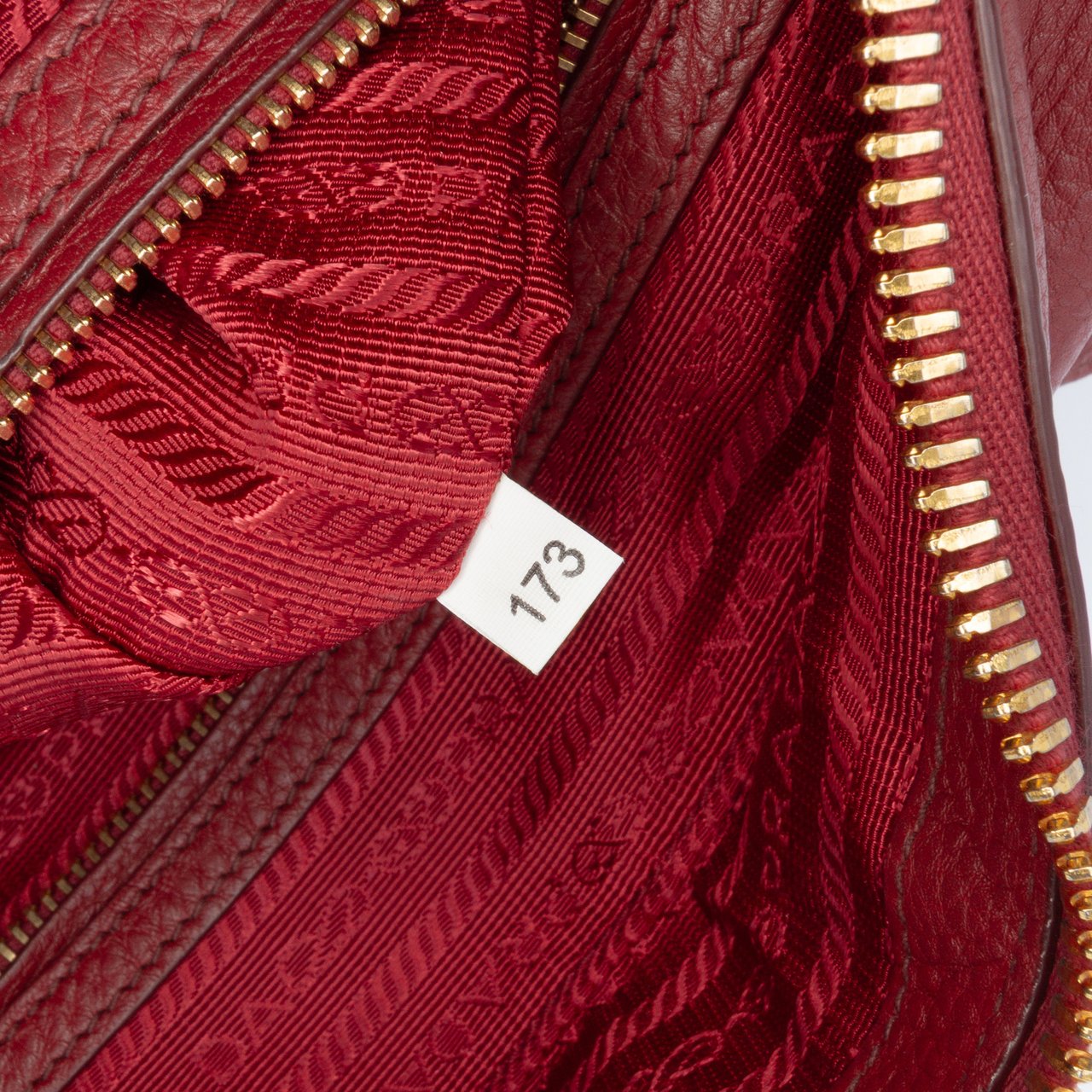Prada Vitello Daino Bauletto Rood