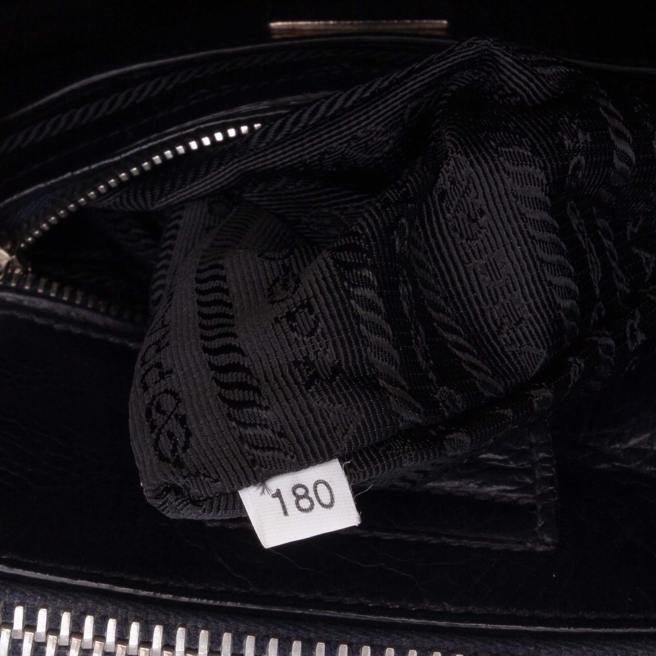 Prada Glace Calf Twin Pocket Satchel Zwart