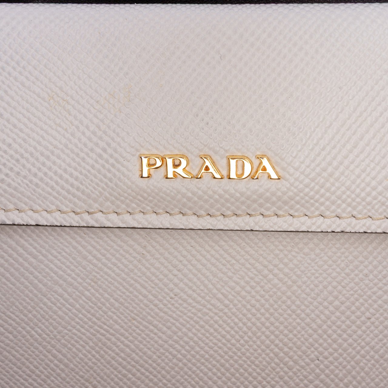 Prada Large Saffiano Cuir Double Satchel Wit