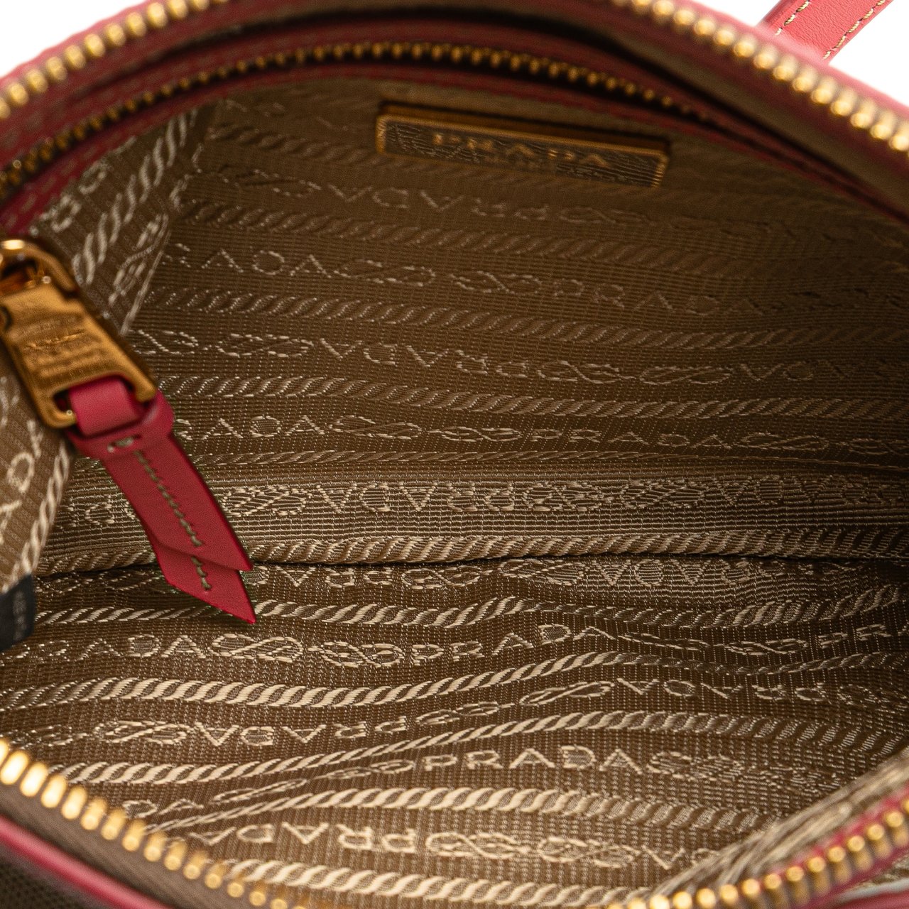 Prada Canvas Canapa Logo Bow Crossbody Bruin