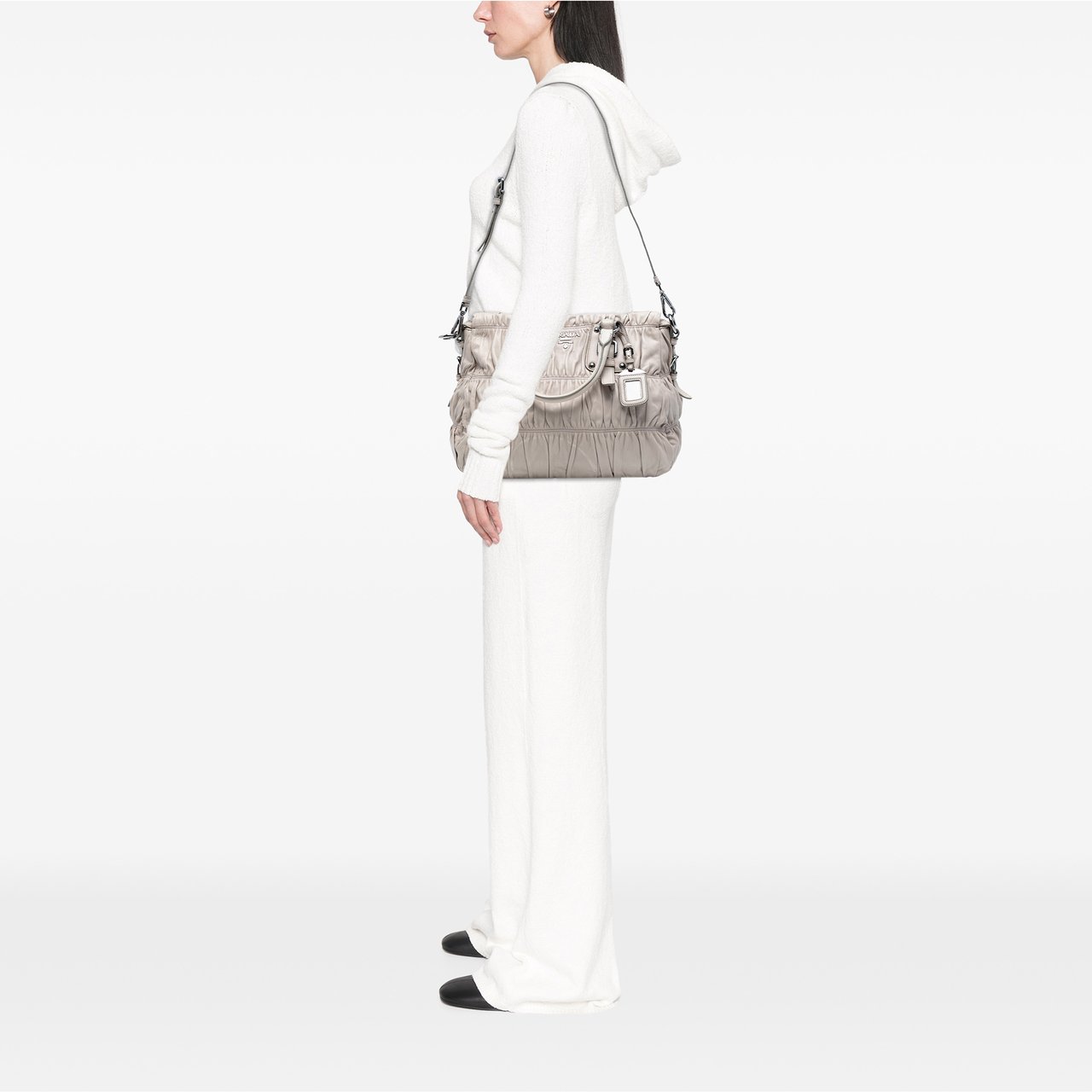 Prada Nappa Gaufre Satchel Bruin