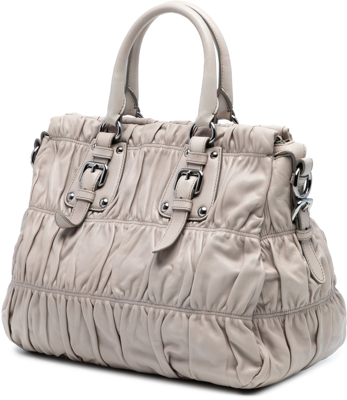Prada Nappa Gaufre Satchel Bruin