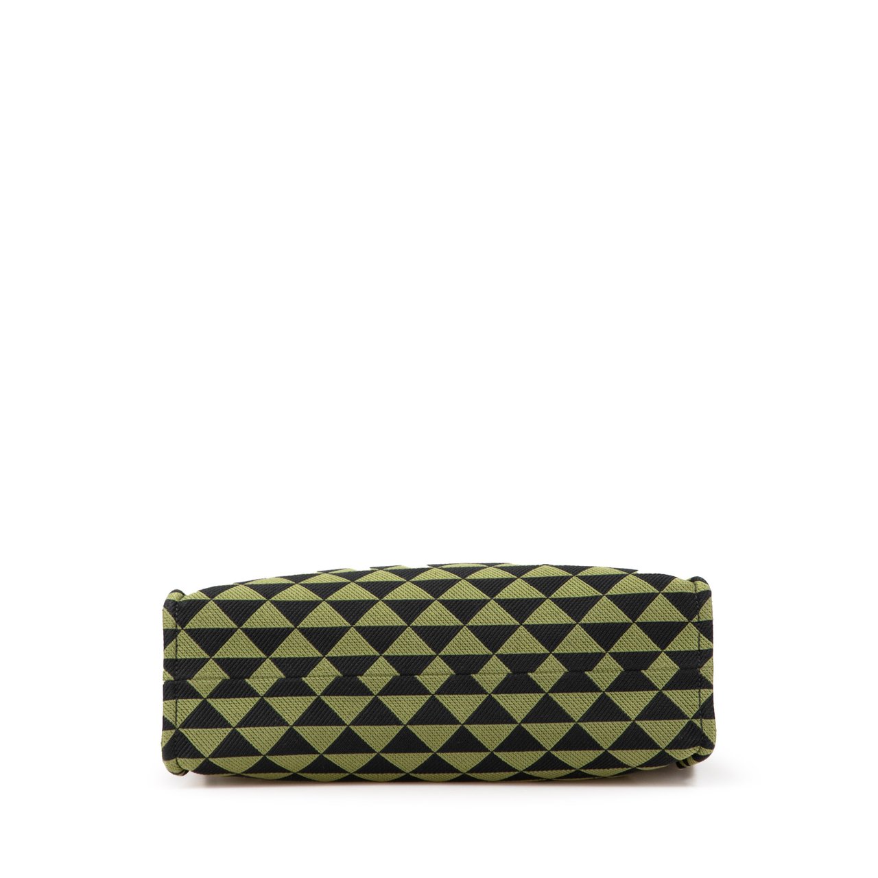 Prada Jacquard Triangolo Symbole Shopping Tote Groen