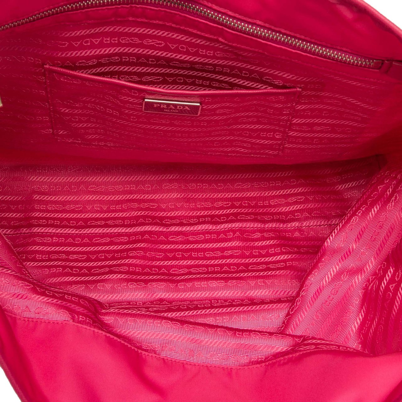 Prada Saffiano Trimmed Tessuto Open Convertible Tote Roze