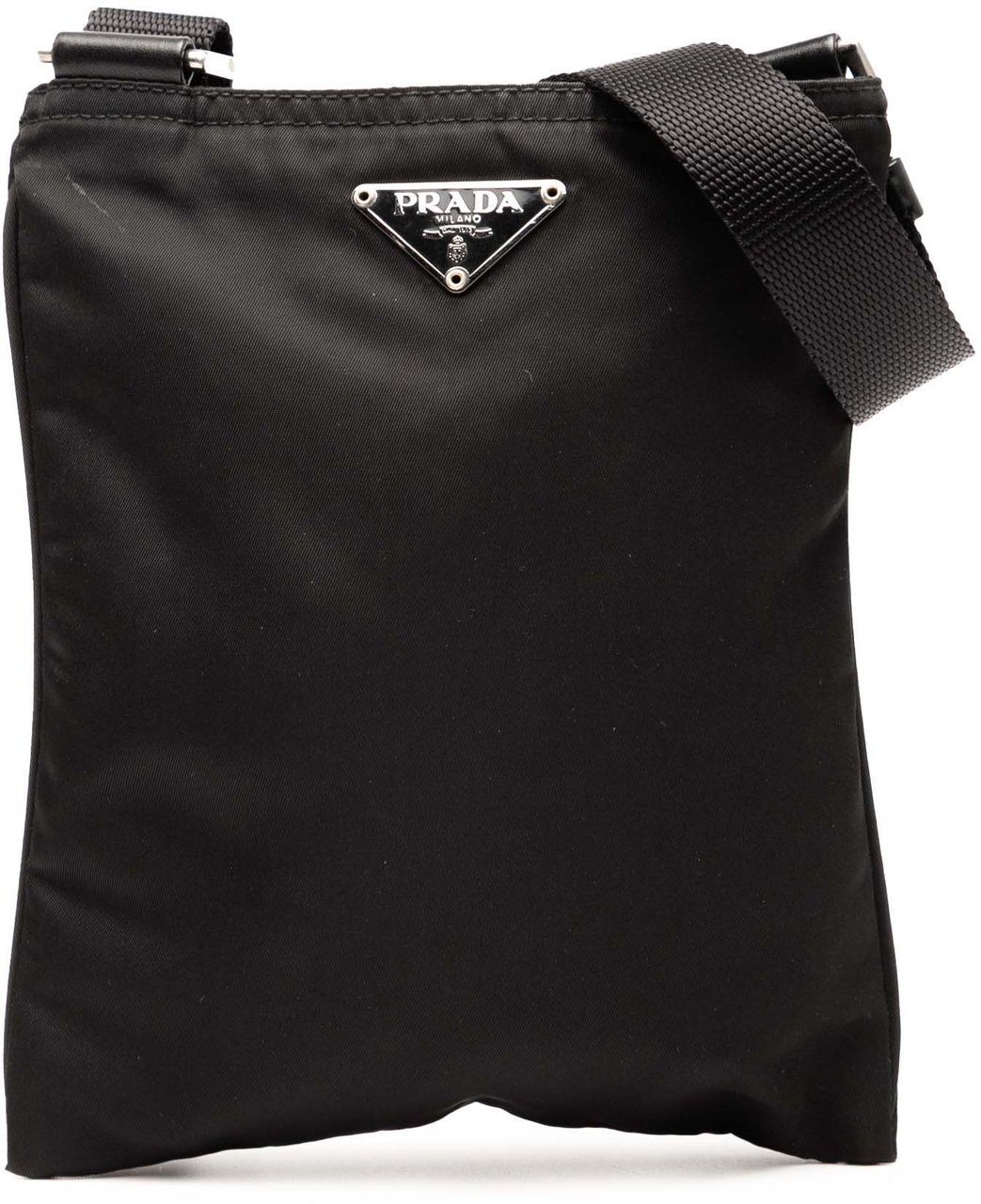 Prada Tessuto Zip Top Crossbody Zwart