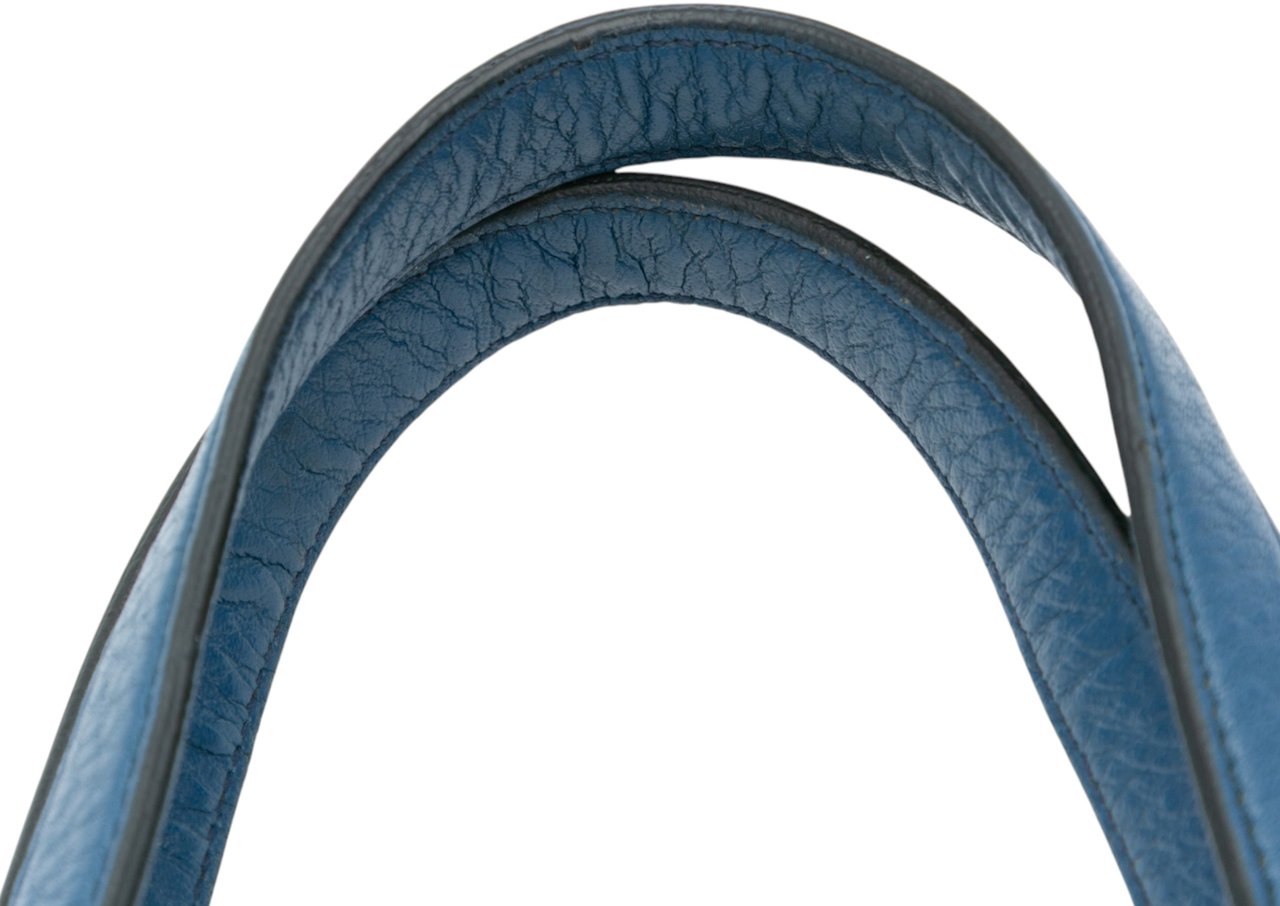 Prada Vitello Daino Tote Blauw