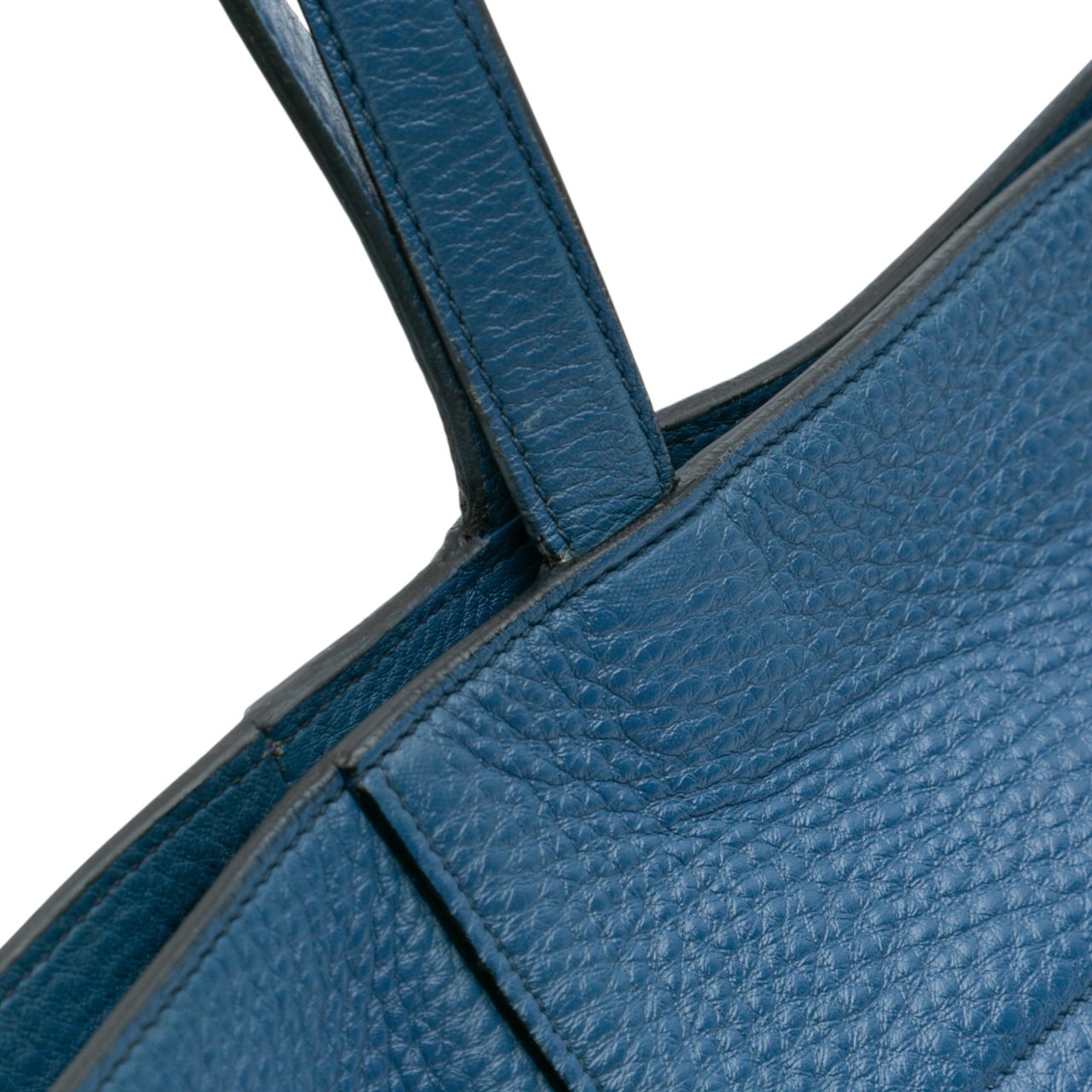Prada Vitello Daino Tote Blauw