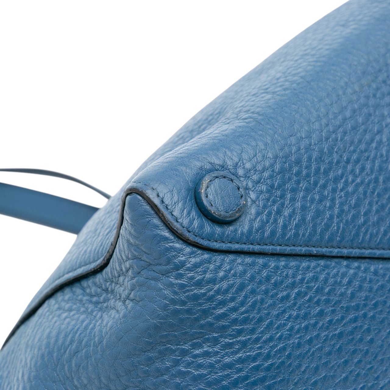 Prada Vitello Daino Tote Blauw