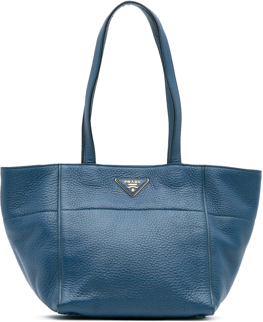 Prada Vitello Daino Tote Blauw