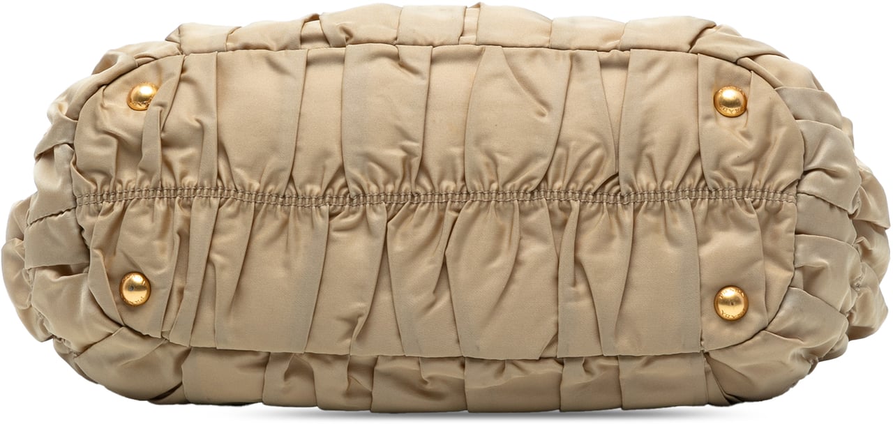 Prada Tessuto Gaufre Satchel Bruin