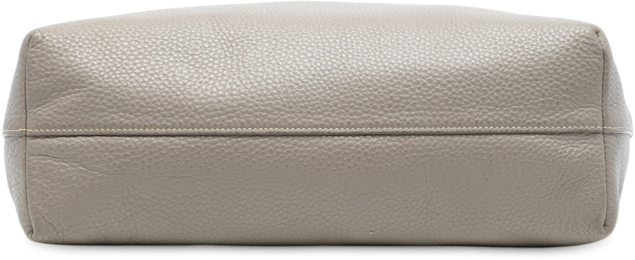 Prada Vitello Daino Open Convertible Tote Grijs