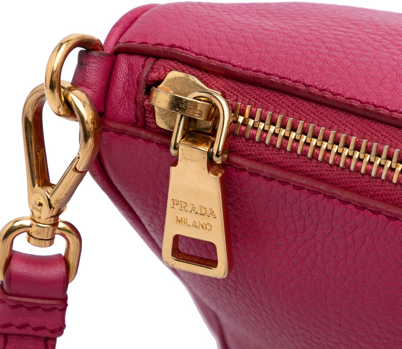 Prada Vitello Daino Shoulder Bag Roze