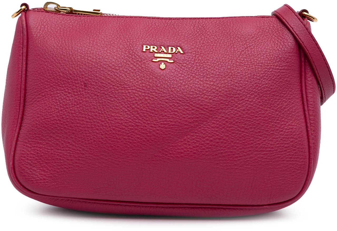 Prada Vitello Daino Shoulder Bag Roze