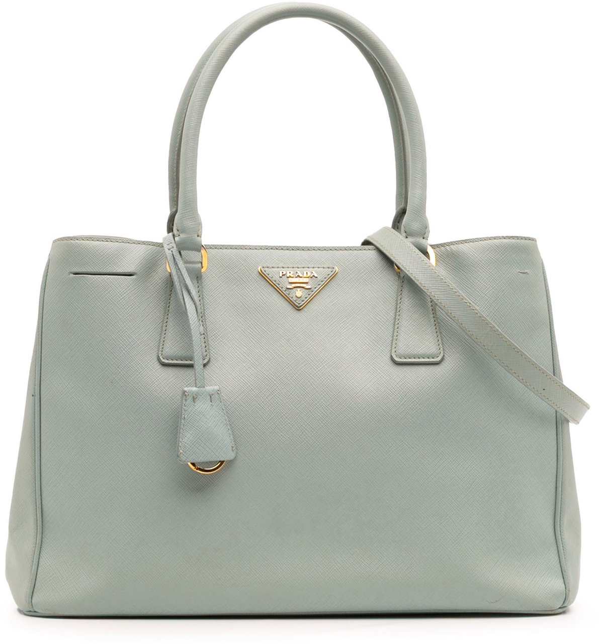 Prada Medium Saffiano Lux Galleria Satchel Blauw