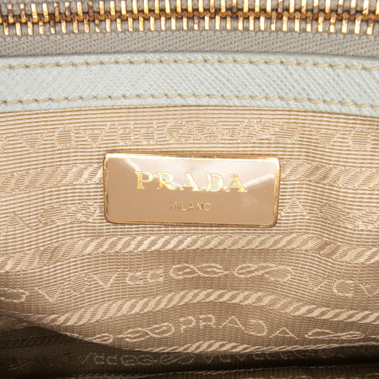 Prada Medium Saffiano Lux Galleria Satchel Blauw