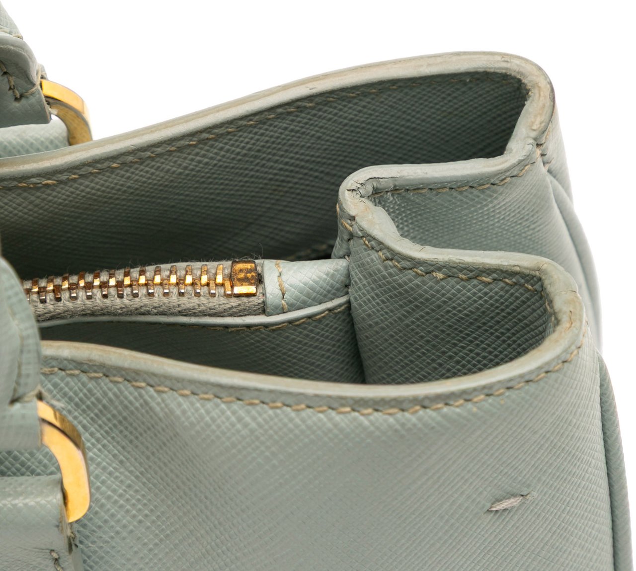 Prada Medium Saffiano Lux Galleria Satchel Blauw