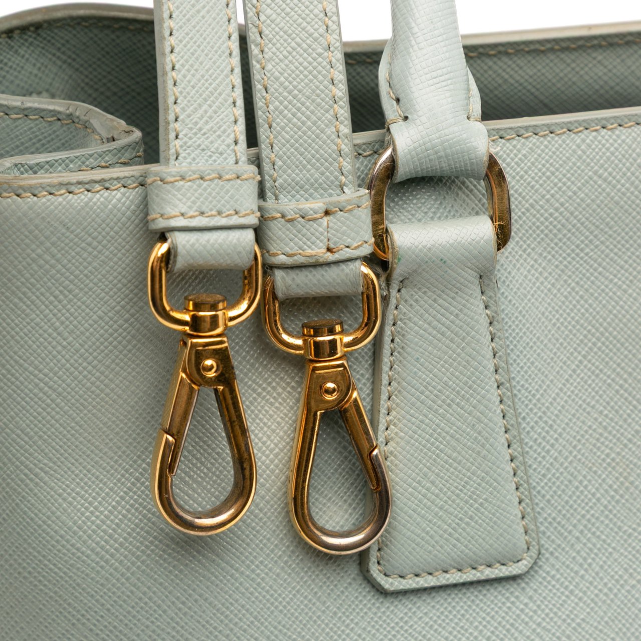 Prada Medium Saffiano Lux Galleria Satchel Blauw
