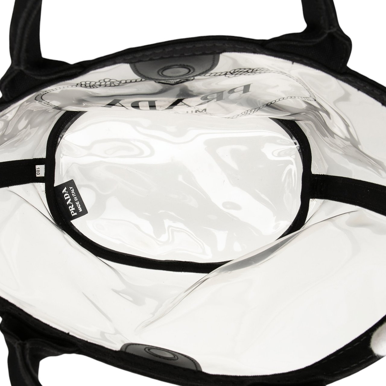 Prada PVC Canapa Logo Satchel Zwart