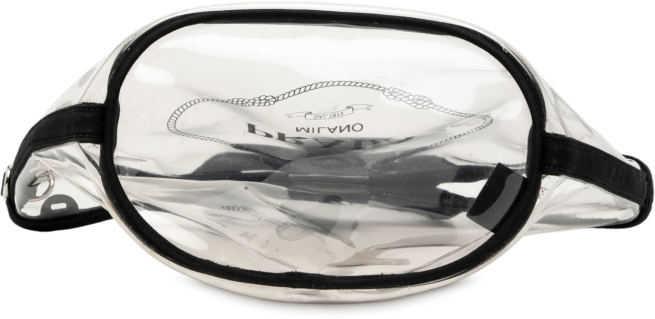 Prada PVC Canapa Logo Satchel Zwart