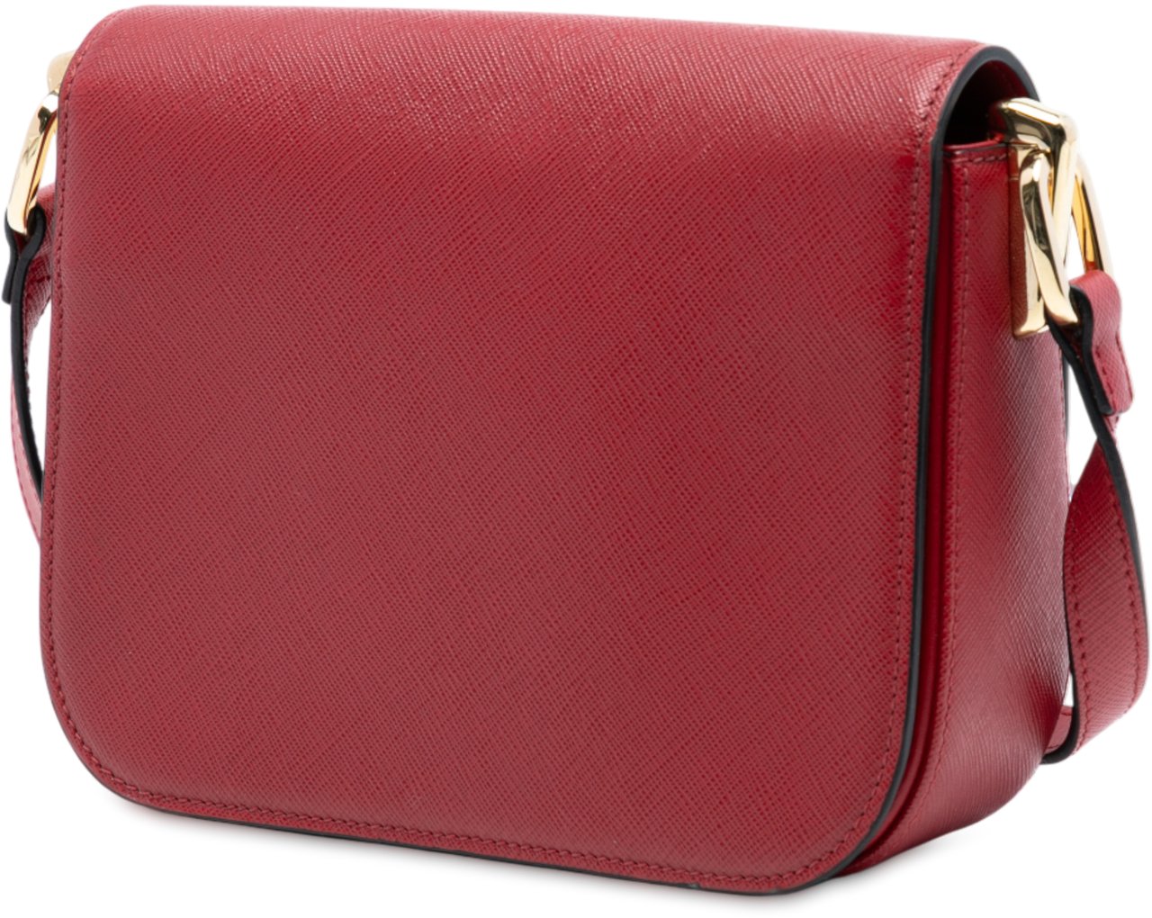 Prada Saffiano Lux Embleme Crossbody Rood