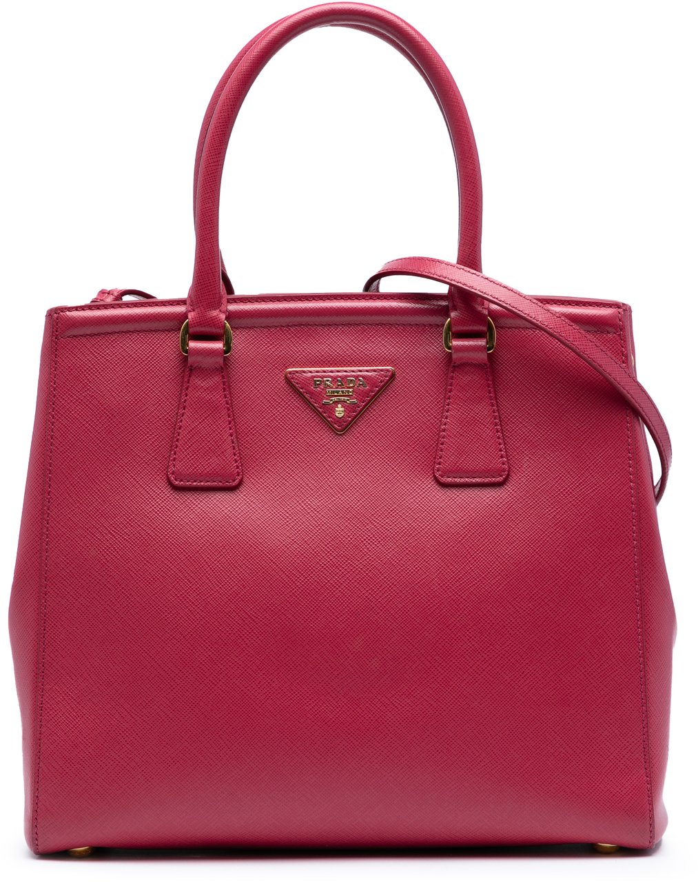Prada Saffiano Lux Parabole Satchel Rood