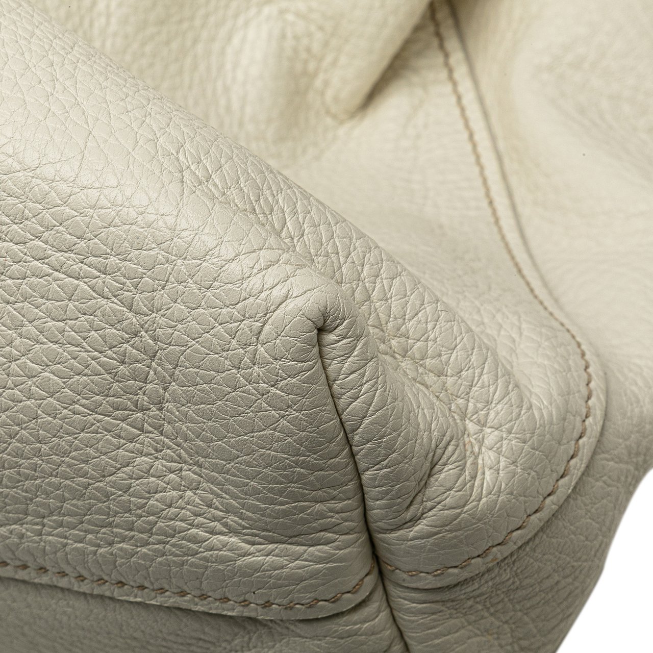 Prada Vitello Daino Open Convertible Tote Wit