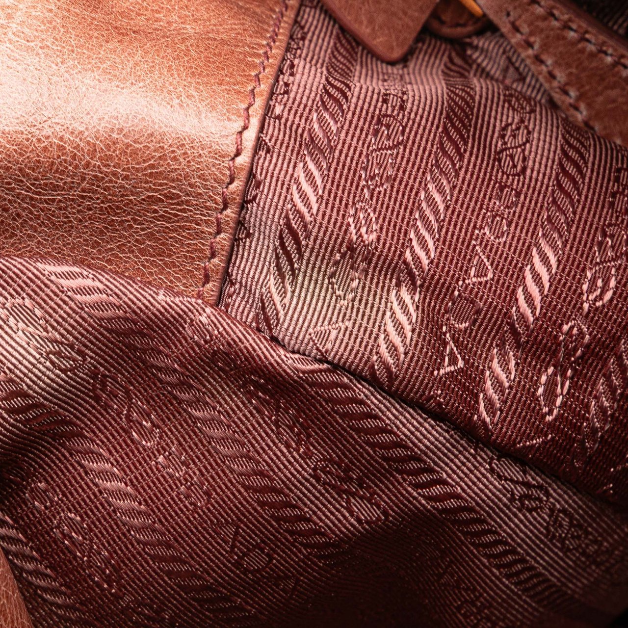 Prada Vitello Shine Satchel Roze