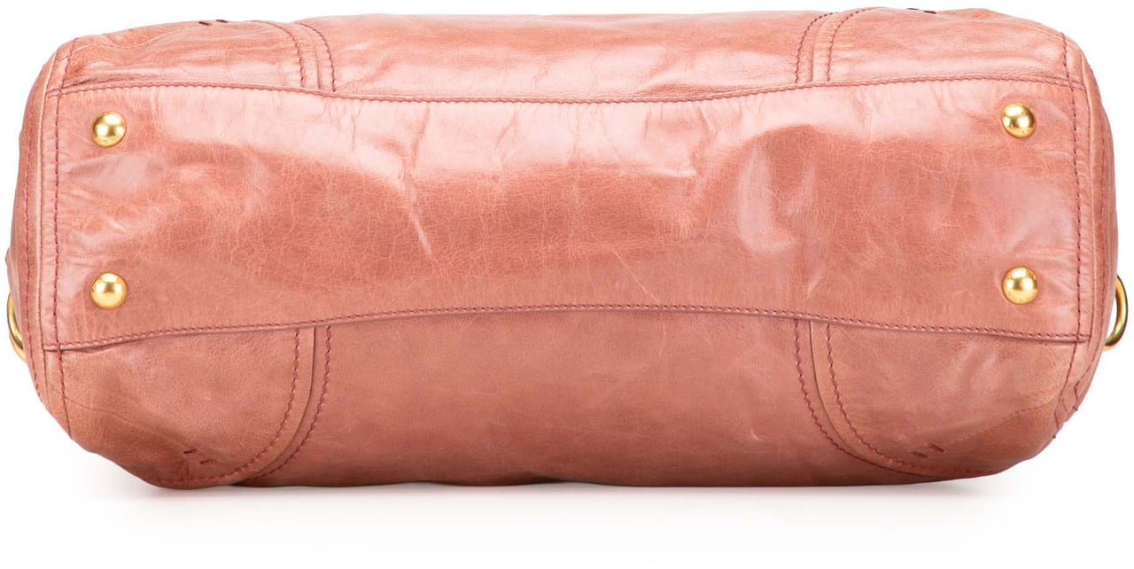 Prada Vitello Shine Satchel Roze